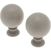 DecoMode Gordijnknop Bulb Taupe - 2 Stuks