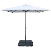 Overig Easywind Stokparasol Zephyr - 300x300cm - Ecru - Met Opwindmechanisme 208g/m² Aluminium Mast Windbestendig