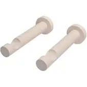 DecoMode - Gordijnsteun - Metaal - Wit - Dia. 28mm - 2 Stuks