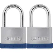 ABUS Hangslotset Met Sleutel Tkz6/50 - Massief Zink Voor Poort - Behuizing 50mm - Set Van 2 Stuks