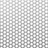 Alberts Geperforeerde Plaat - Staal - Brut - Ronde Perforatie Diam.8mm - 250x500x1mm