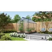 Pergart Kweekkas Triton 5000 - Polycarbonaat 6mm - Zwart - 198x256x207cm