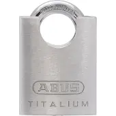 ABUS Hangslot Met Sleutel Titalium Tkti46cs - Massief Aluminium Waterbestendig Hoge Veiligheid - Behuizing 46mm