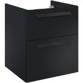 Elita Wastafelonderkast Ness 50cm - Zwart Mat - Met 2 Lades