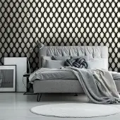 Praxis Fotobehang Seventies S718a4 - Zwart - Wit - 2,70 M X 186 Cm