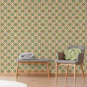 Overig Fotobehang Seventies S727a4 - Blauw - Groen - Bruin - Beige - 2,70 M X 186 Cm