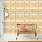 Overig Fotobehang Seventies S721a4 - Beige - Groen - 2,70 M X 186 Cm