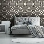 Praxis Fotobehang Seventies S725c9 - Zwart - Wit - 2,70 M X 419 Cm