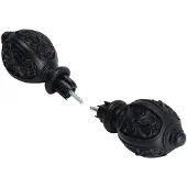DecoMode Versailles Elegance Eindknoppen 20mm Zwart 2 Stuks