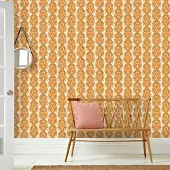 Overig Fotobehang Seventies S734b9 - Bruin - Beige - Oranje - 2,70m X 419cm
