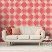 Overig Fotobehang Seventies S711b4 - Rood - Beige - 2,70m X 186cm