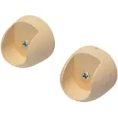 DecoMode - Gordijnsteun - Metaal - Beuken - Dia. 20mm - 2 Stuks