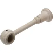 DecoMode - Gordijnsteun - Hout - Taupe - Dia. 28mm - 2 Stuks