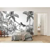 Overig Fotobehang Black Panther - Wit - 2,50m X 350cm