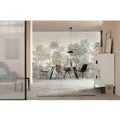 Komar Fotobehang Painted Palms - Bruin - 2,50m X 300cm