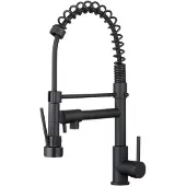 EsseBagno Keukenkraan Big Pro Met Uittrekbare Handdouche Zwart