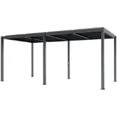 Central Park Pergola Met Lamellen Riaci Aluminium Donkergrijs 300x572xh218/230cm