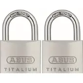 ABUS Hangslotset Titalium Tkti24/40 - Aluminium Voor Poort - Behuizing 40mm - Set Van 2 Stuks
