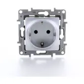 Legrand Inbouwstopcontact Niloé Randaarde 1-polig Grijs Ip20