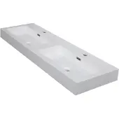 Aquazuro Wastafel Arezzo 120cm Glanzen Wit
