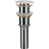 Aquazuro Aquavive Afvoerplug Aqz Clic-clac - Rvs - Met Overloop - Mat Wit - 66mm