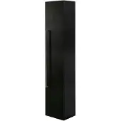 Aquazuro Hoge Badkamerkast Arezzo 25cm - Zwart Mat - Met 1 Deur - 25x150x30cm