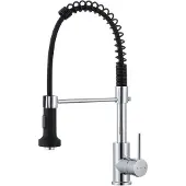 EsseBagno Keukenkraan Plimo Met Uittrekbare Handdouche Chroom/zwart