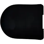 Aquazuro Wc-bril - Duroplast - D-vorm - Softclose - Verstelbaar - Quick Release - Zwart