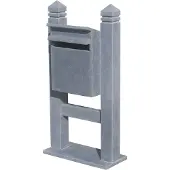 VASP Brievenbus Staande Venice - Natuursteen - Belgische Blauwe Hardsteen - 56x110x32cm