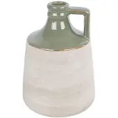 Coppens Vaas Nico L groen/naturel aardewerk 15,5x15,5x21cm