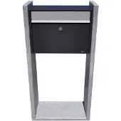 VASP Brievenbus Gent - Natuursteen - Zwart - 45x100x18cm