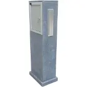 VASP Staande Brievenbus Oviedo Links - Natuursteen - Belgische Blauwe Hardsteen - 35x100x21cm