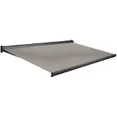 Domasol Knikarmscherm F10 Manueel Ral7016 Dessin Doek D285 550x250cm