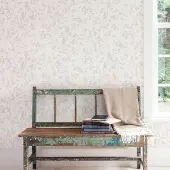 Praxis Vliesbehang Secret Garden G78533 - Lichtroze - Grijs Met Een Roze Ondertoon - 10,00m X 53cm