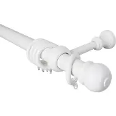 DecoMode Gordijn Kit Deko Wit Hout 120cm 28mm