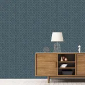 Praxis Vliesbehang Assorti 2022-2024 G56582 - Donkerblauw - Bronskleur - 10,05m X 53cm
