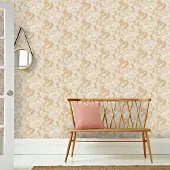 Overig Vliesbehang Friends & Coffee 16675 - Beige - Metallic Lichtgoud - 10,05m X 53cm