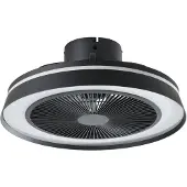 Eglo Plafondventilator Nieuwpoort Met Cct Rgb Led - Zwart - 48cm - 17,9w - Met Afstandsbediening