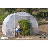 RICHEL Tuinkas 3x4m50 - Polyethyleen - 1 Roldeur - Transparant/grijs - 59x150x13cm