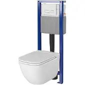 Aquazuro Aquavive Iris Inbouwtoilet Set Met Randloze Toiletpot - Wit