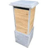 VASP Brievenbus Bilbao Woodlook - Natuursteen - Blauwe Hardsteen - 40x100x40cm