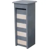 VASP Brievenbus Alicante Hat Blue & White - Natuursteen - Blauwe Hardsteen - 34x103x34cm