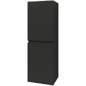 AquaVive Aquazuro Hoge Badkamerkast Napoli 40cm - Zwart Mat - Met 2 Deuren - 40x120x30cm