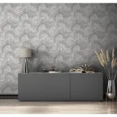 Overig Vliesbehang Marmerprint - Middengrijs - 10,05m X 53cm