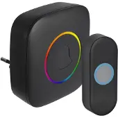 Praxis Exin Gong - Plugin - Beldrukker - Rgb Licht - Zwart