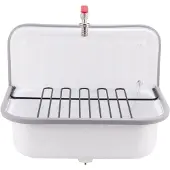 AquaVive Wasbak Clean Sink - Staal - Vierkant - Wit - 52,5x35x37,5cm