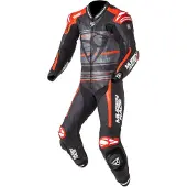 MUGENRACE RC-Max Uno Zwart Rood Geperforeerd 1-Delig Motorpak Maat 50
