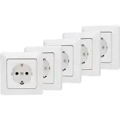 Sencys Ottawa Stopcontact 1-voudig Geaard Arctic Wit 4+1 Gratis