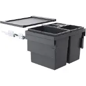 Hailo Cargo Synchro afvalsysteem voor kastbreedte 60cm grijs 54 liter (28+13+13)