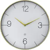 Nextime nXt Finesse Large – Wandklok – 51 cm – Plastic – Goud/Groen – Stil